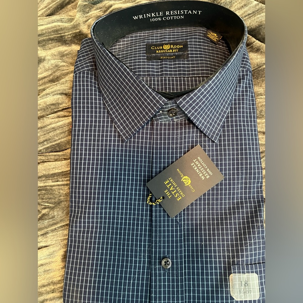 Club Room Estate Dress Shirt 18 x 36/37